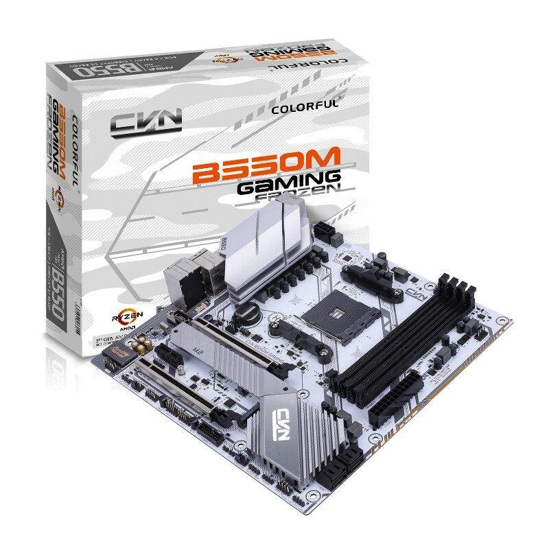 Colorful CVN B550M Gaming Frozen V14 Motherboard Supports AMD 5000 Gen Series (AMD B550/AM4), microATX, 5V ARGB