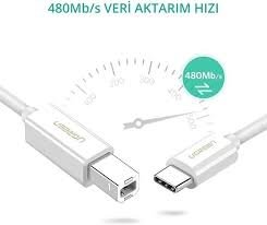 UGREEN USB-C to USB 2.0 Print Cable 1.5m (White)
